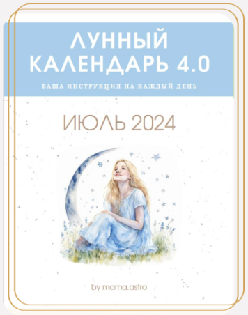 [mama.astro] Лунный календарь 4.0. Ваша инструкция на каждый день (Июль 2024)