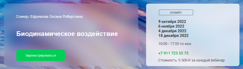 [Оксана Ефремова] [Краниосакральная академия] Биодинамическое воздействие (2023)