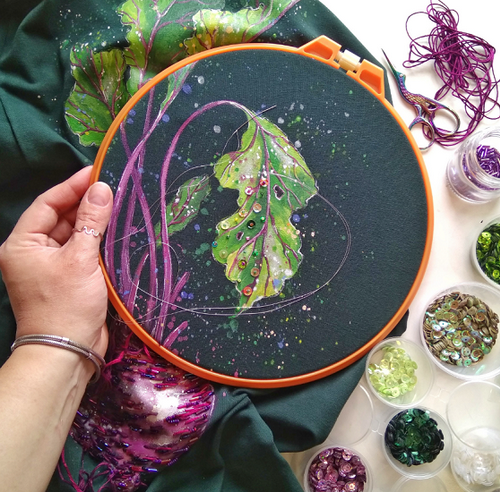 [Александра Красюкова] [Роспись по ткани] Та самая свёкла (2024)