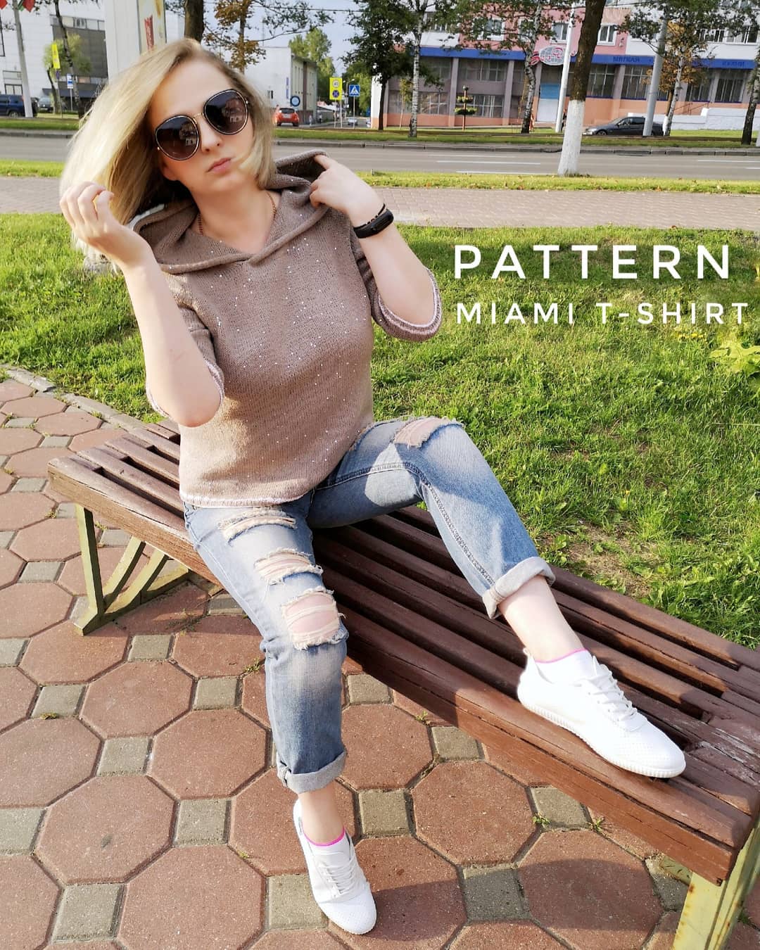 [Инна Скробова] Футболка с капюшоном «Miami T-Shirt» (2020)