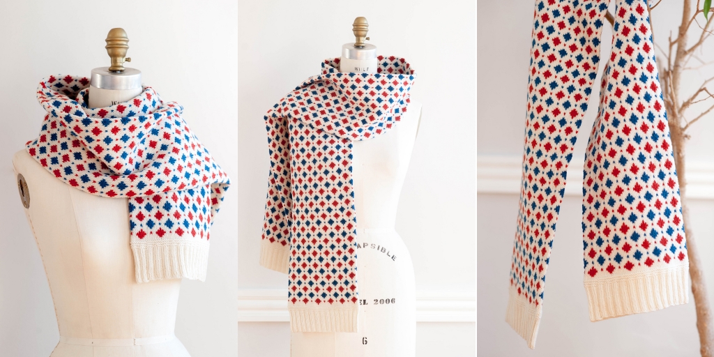 [Вяжи.ру] Классический шарф жаккардом Drumlin (2023)