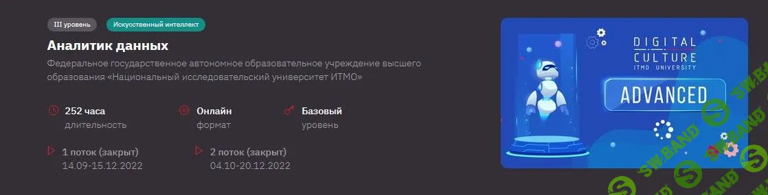 [Университет 20.35] Аналитик данных (2022)