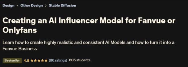 [Доминик Ф] [Udemy] Создание модели искусственного интеллекта для Fanvue или Onlyfans (2024)