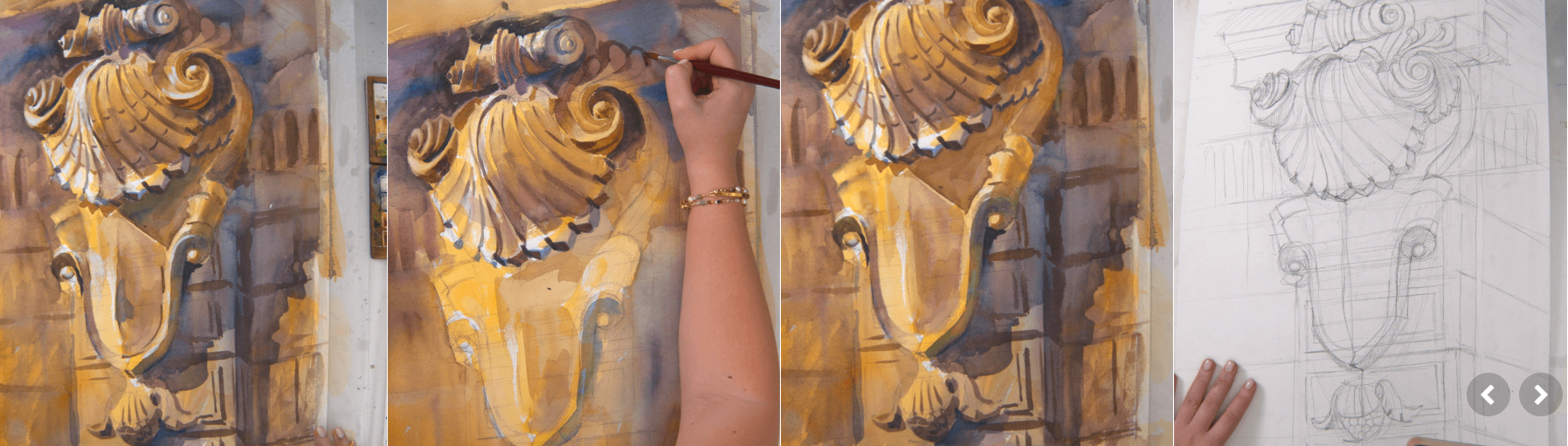 [lectoroom] Архитектурный элемент. Сквозное построение. Акварель (2024)